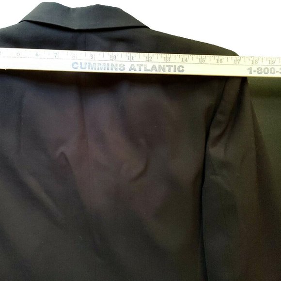 Liz Claiborne Collection USA Made Double Breasted Black Wool Blazer 10 - Picture 7 of 11